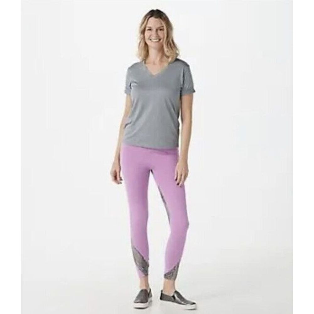 Soulgani Active California Love‎ Twin Soul Leggings (Medium Violet) Size XL NWOT